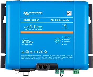 Victron Energy Smart IP43 Charger 24V 16 AMP 120-240VAC - 1+1 Output