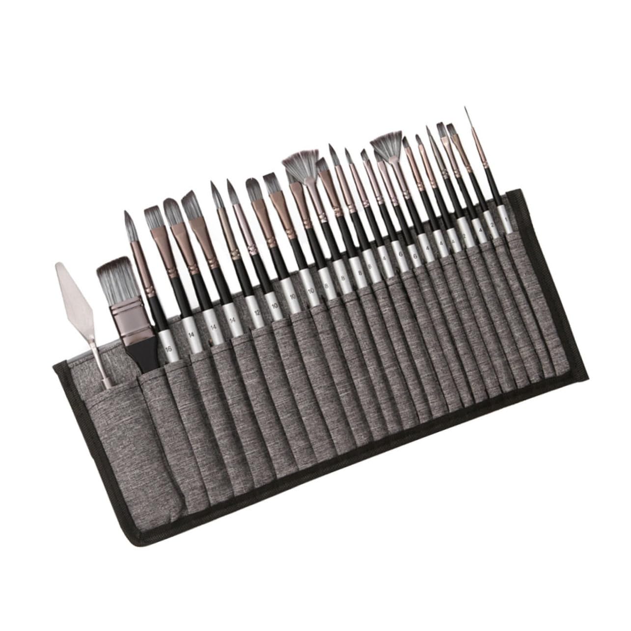 Homoyoyo 24piezas Pinceles de Nailon con Cerdas para Pintar y Dibujar Kit de Pintura para Acuarela y Dibujo de Acuarela con Bolsa para Almacenamiento