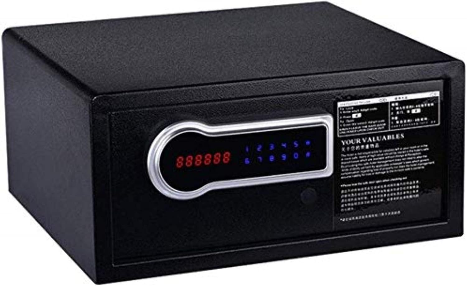 it Box Password Burglar Alarm Hotel Counter Digital Keypad, Security, Key Small Office Home 20 X 37cm Steel Safe