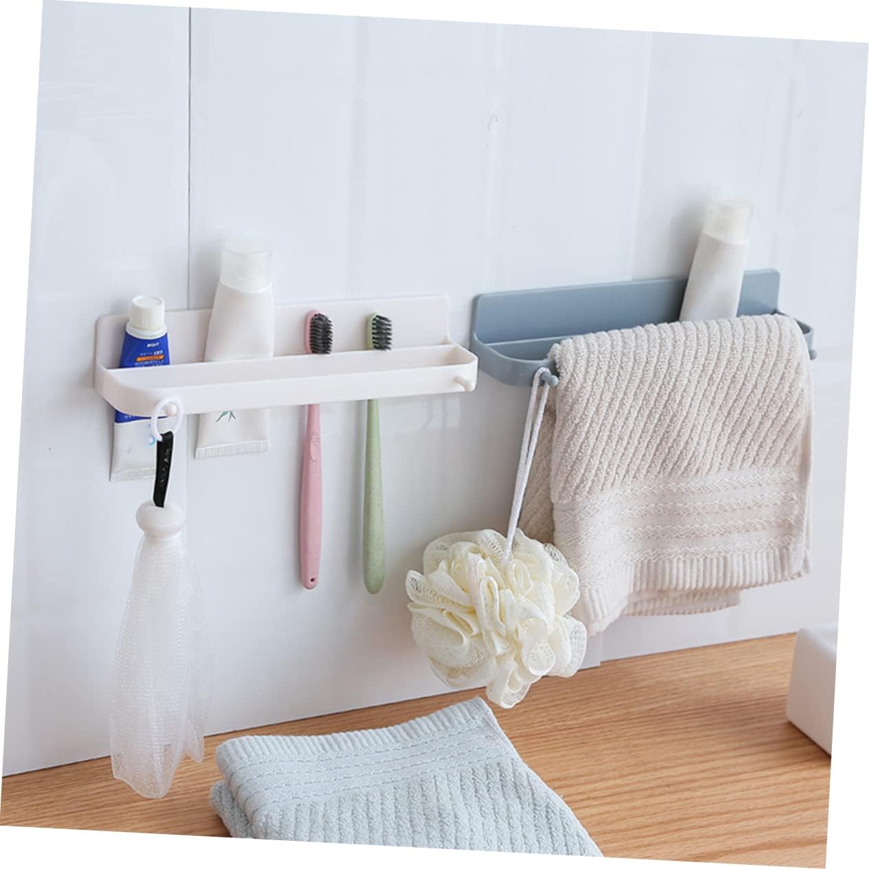 Wall Mounted Shoes Rack Sticky Hanging Strips Plastic Holder