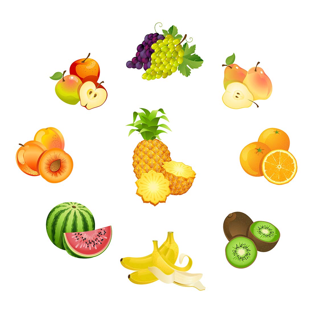 Wallstick Fruits wallstickers (Vinyl 80 cm x 50 cm)-image-3