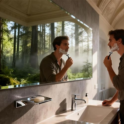 Miniatura 7 de Jabonera – Sensación de pesadez 1.2 libras de latón macizo para baño de baño montado en la pared – Soporte de jabón de ducha de lujo