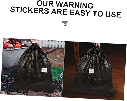 Miniatura 4 de VILLCASE 800 Uds. Etiqueta adhesiva para bolsa de embalaje, etiquetas adhesivas de advertencia de envío blancas, calcomanías de asfixia para