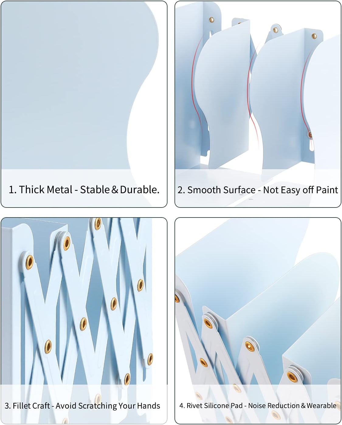 Expandable Metal Bookends - Image 5