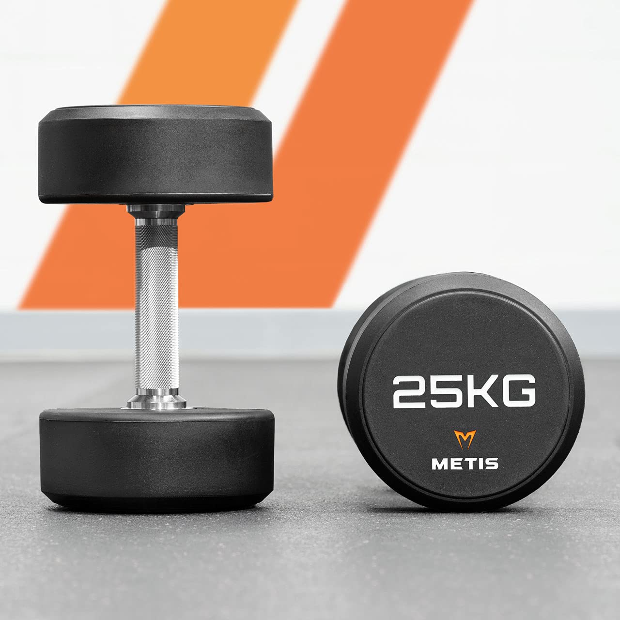 METIS Pro Commercial Gym Hantle - para hantli do siłowni komercyjnej i domowej | sprzęt do treningu siłowego | hantle na sprzęt gimnastyczny dostępne w parach (25 kg para)
