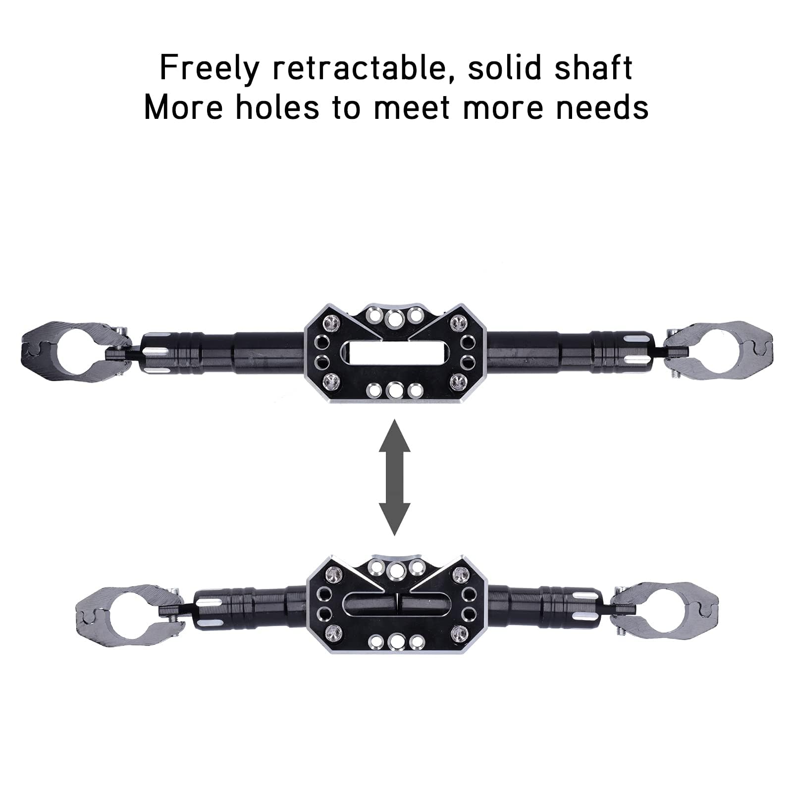 Barra De Equilibrio Para Manillar De Moto - Aleación De Aluminio, 22.9 Cm, Negro, Para Instalar Accesorios