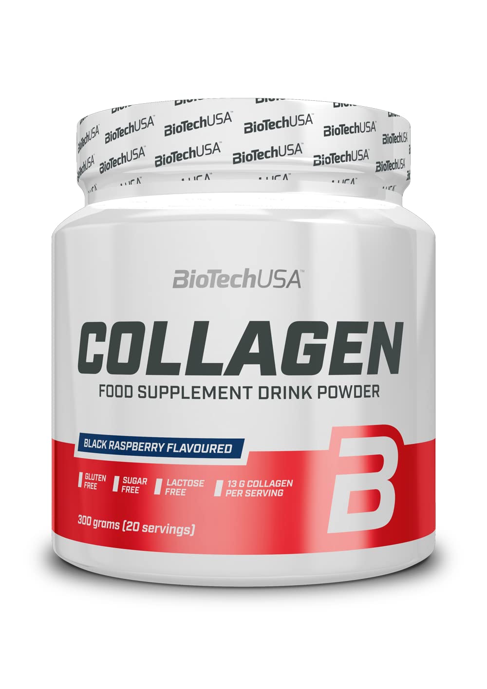 Collagen | Hyaluronic Acid and Collagen Complex | Added Vitamin C and E | Skin Wellness and Nourishment, 300 g, Black Raspberry