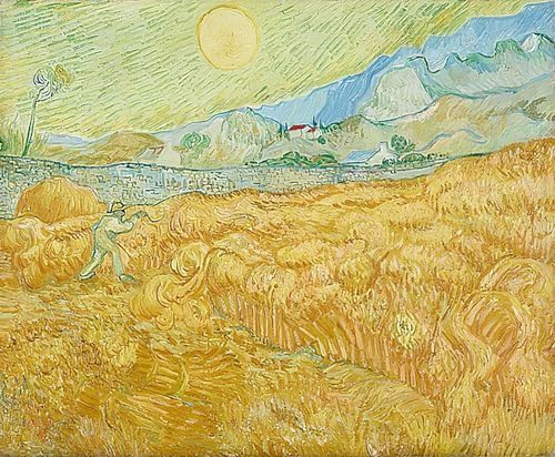 Lienzo artístico de Van Gogh "La mietitura" con acabado premium de 60x90cm