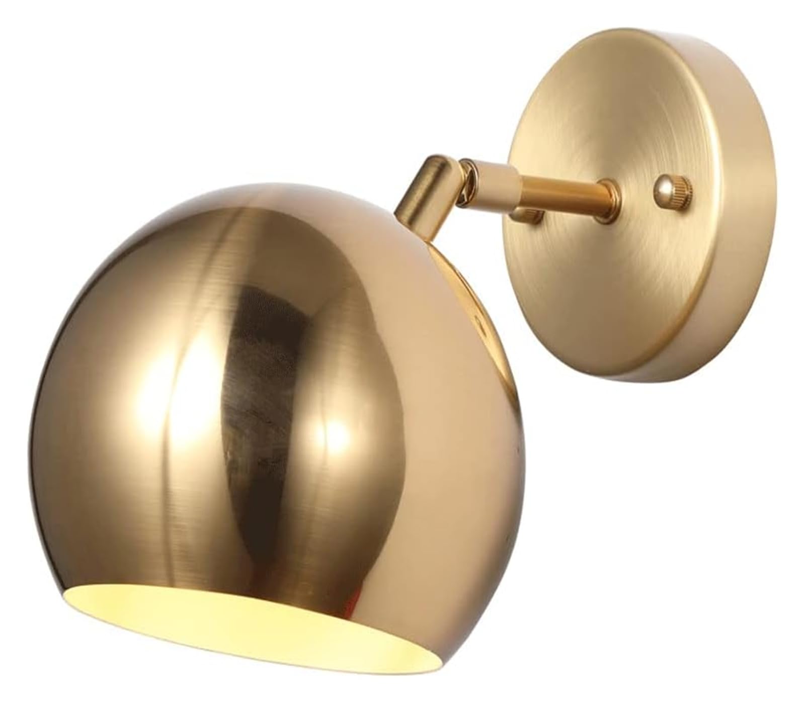 VGTLAKEX Wall Light Copper Globe Sconce Indoor Lamp Mount Lighting Simple Bedroom Bedside Sconces E27 Headboard Lights for Living