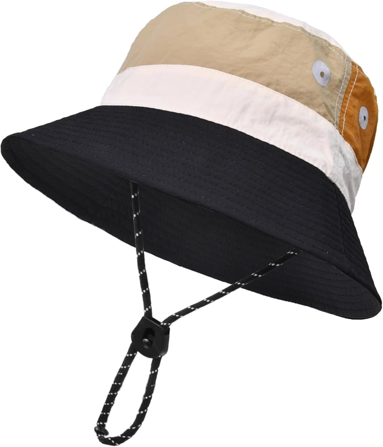 Outdoor Kids Sun Hat Quick Dry Bucket Hat Multiple Color Patchwork for Boys Girls 8-15 Years UPF 50+ Summer Beach Hats