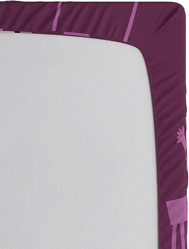 Miniatura 3 de Ambesonne Mid Century Fitted Sheet, Modern Jazz Club Scene Illustration with Singers Dancing People, Bed Cover with All-Round Elastic Deep Pocket