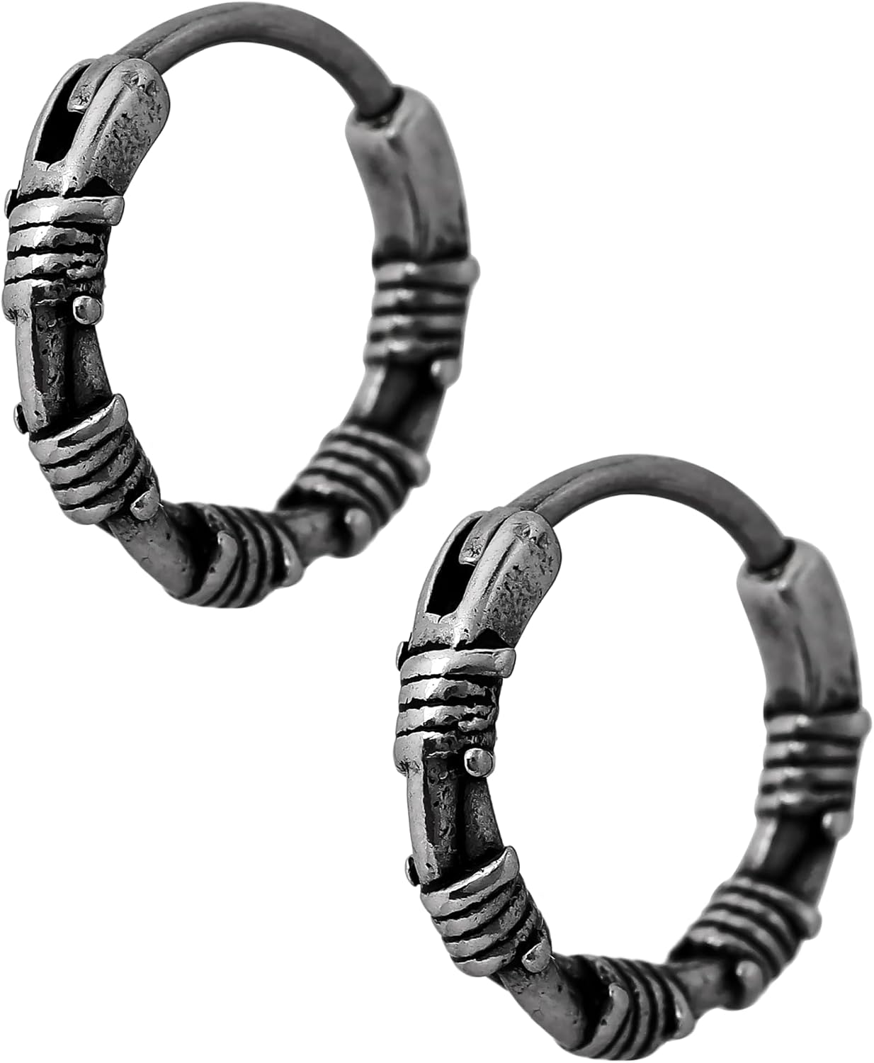 HAQUIL Gothic Punk Barbed Wire Statement Hoop Earrings Jewelry Gift for Women Men