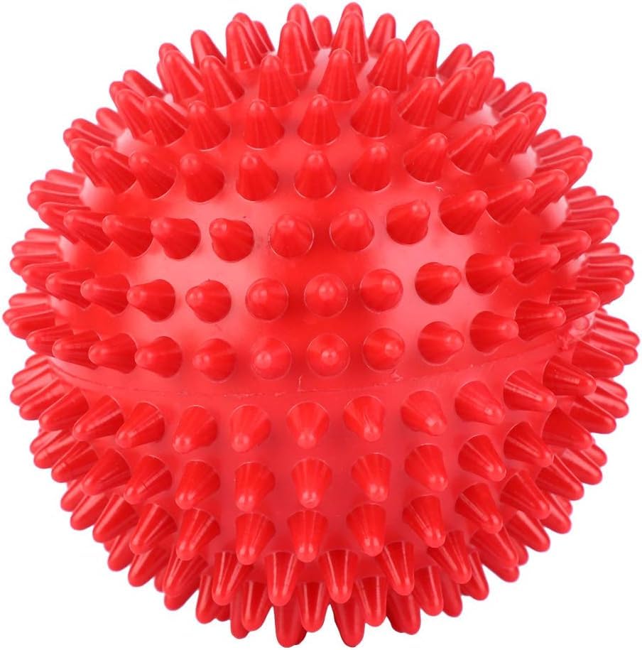 Exercise Balls Soft Pilates Ball - Exercise Core Pelvic Exercise Stability Spiky Soft Massage Ball Trigger Point Reflexology Stress Release Body Spiky Balls Fitness Finger Rel(Size:9cm,Color:red)