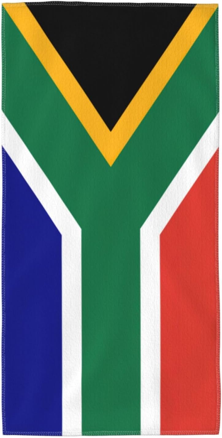 South African Flag Print Hand Towels for Kitchen, Decorative Bathroom Towels Decor Farmhouse Cute for Men Women Gifts