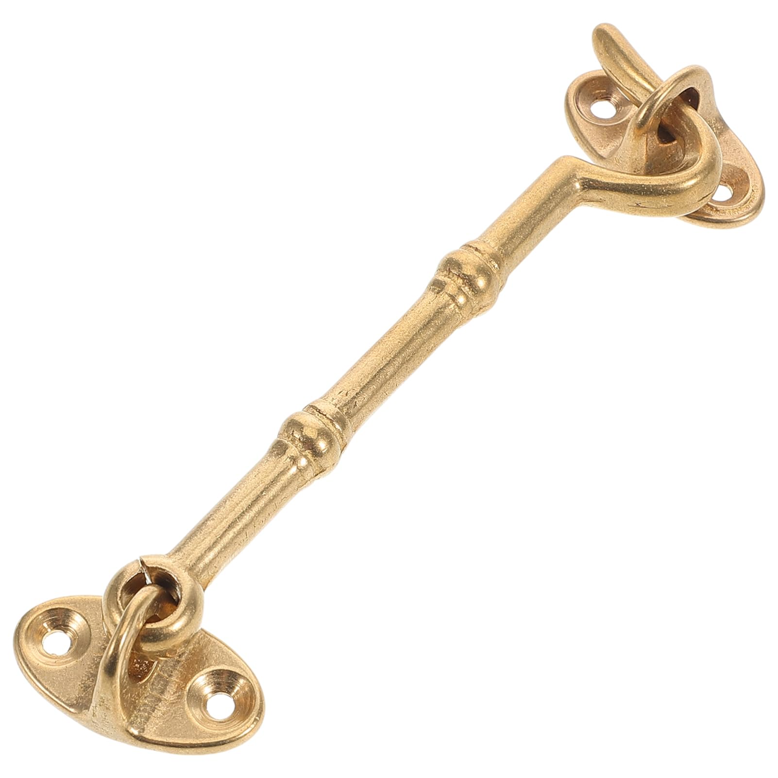 RORPOIR 4.1 Inch Multi-use Swivel Brass Hook Window Door Lock Part Sturdy Latch Indoor Door Lock Kit