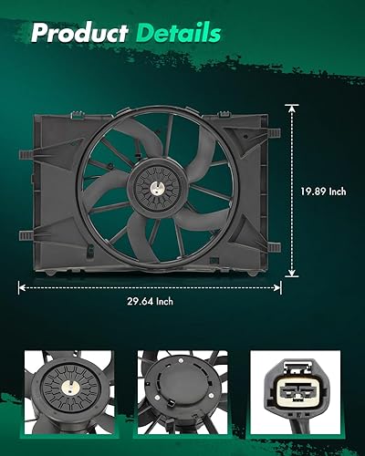 Vista 16 de SCITOO Ventilador de radiador 622840 compatible con Chevrolet Sonic 2012-2017