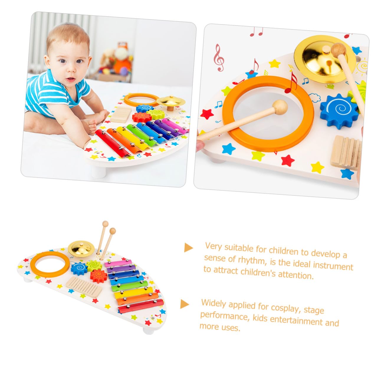 Beaupretty Xilofono Musicale per Ragazzo Ragazza Strumento Musicale Educativo per L'apprendimento del Suono Regalo per Ragazzo Ragazza e Piccoli Musicanti
