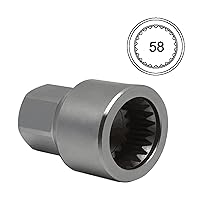 Vista 13 de ABC-67 21Pt Outer Ring 2mm Wheel Locking Nut Key for Porsche VW Toureg Panamera/Cayenne/Macan/Cayman/SUV, Nut Socket Adapter, Anti-Theft Lug Nut