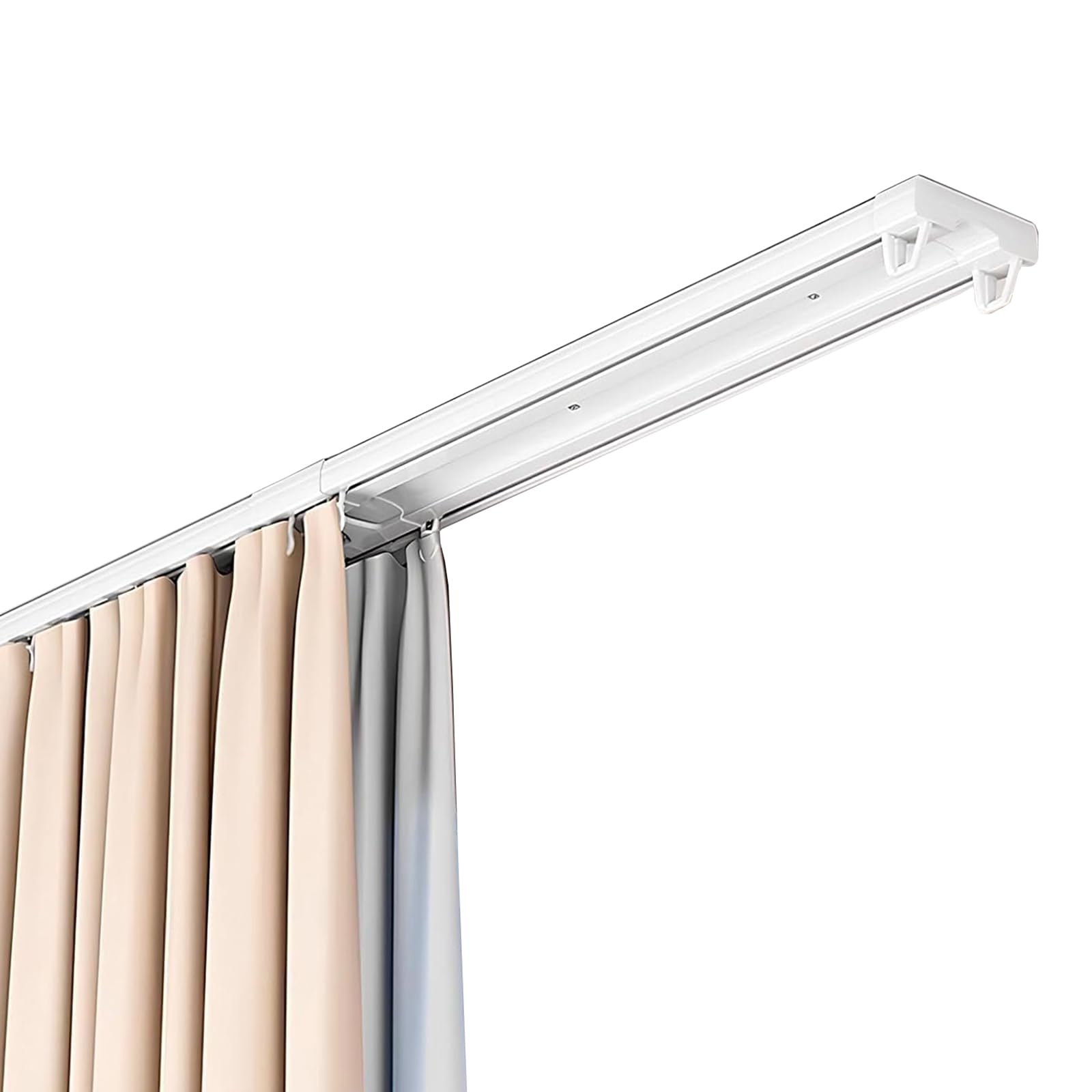 Aluminiowy karnisz sufitowy, łatwy montaż, 250 cm, białe wykończenie, idealny do salonu, sypialni, szpitala, trwały i stylowy design