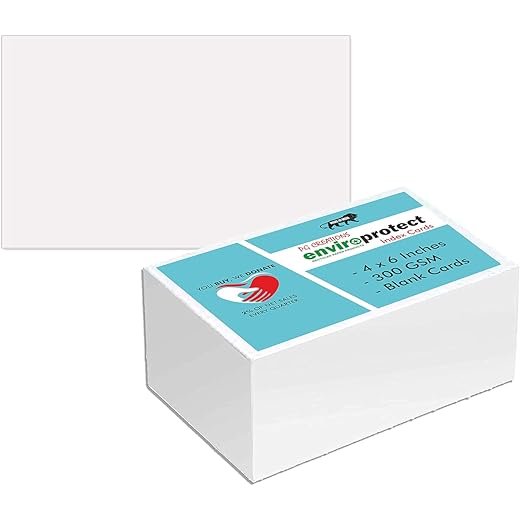PG Creations Unruled Index Flash Cards 4x6 Inch