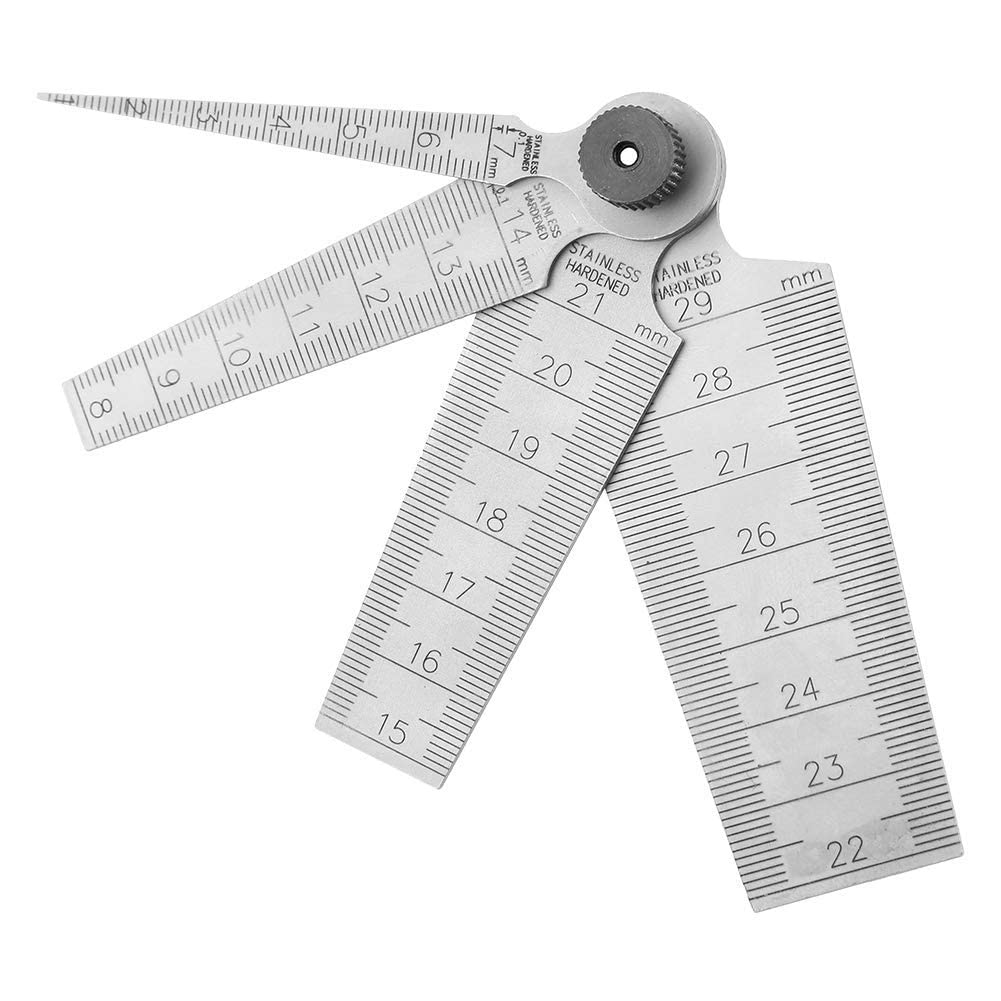 Calibro Saldatura 1 Set Strumento di Ispezione Fori per Spessimetro Conici per Saldatura Conica in Acciaio Inossidabile 1~7 mm, 8~14 mm Diversi Calibri