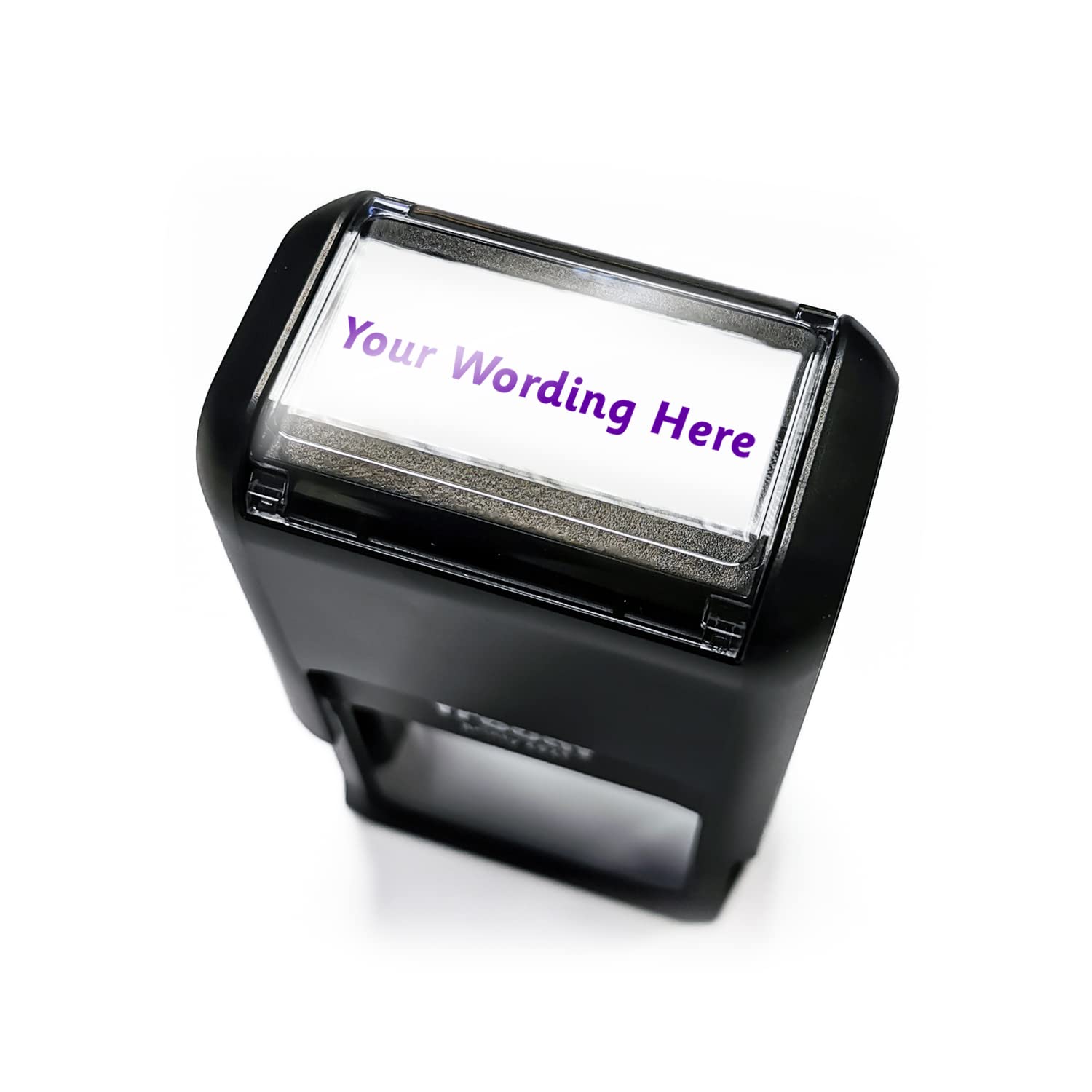 Personalised Wording Office Business Self-Inking Stamp 46x27mm Primary Teaching Services (Purple)