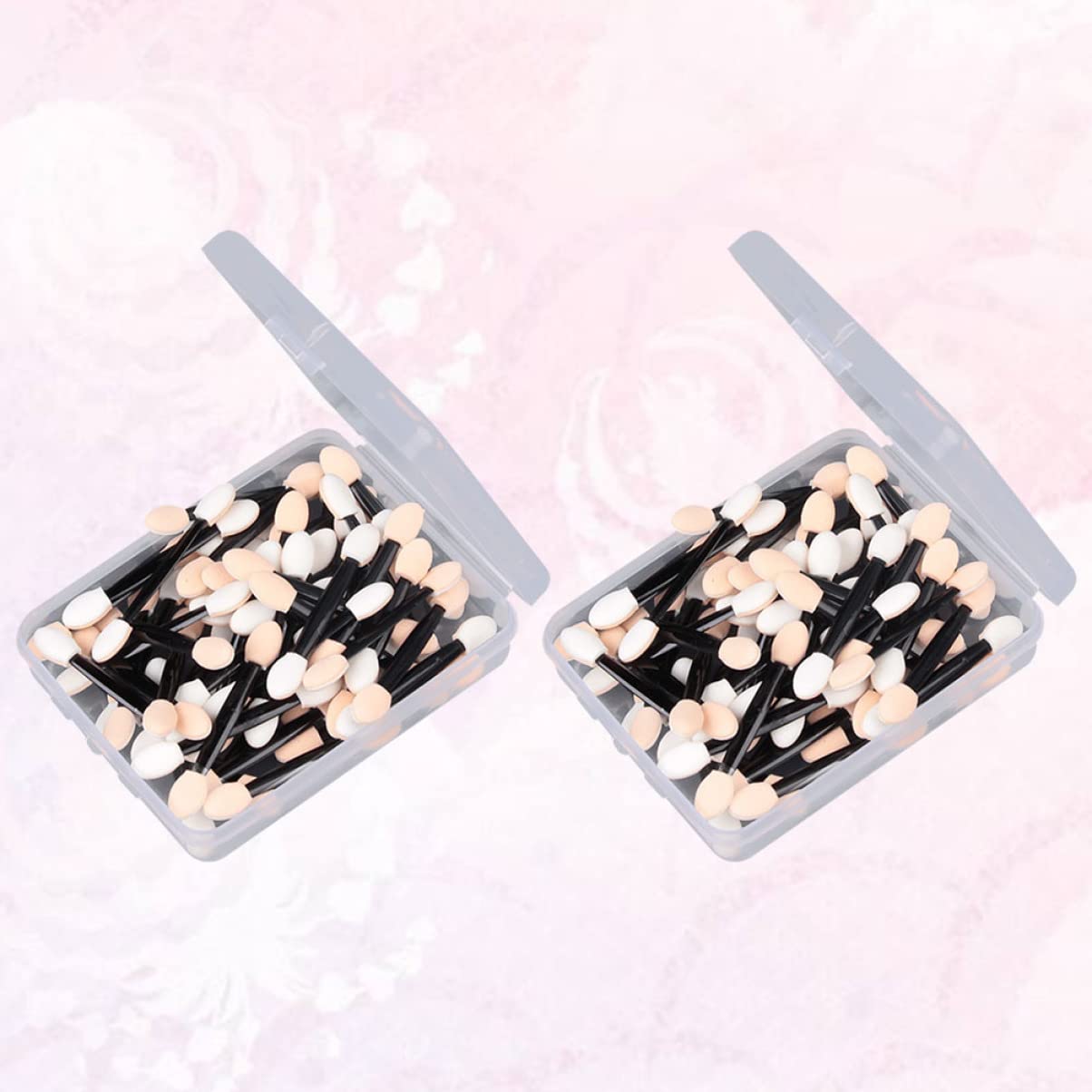 KALLORY 300pcs Disposable Dual Sided Eyeshadow Brushes for Makeup Application Soft Sponge Material for Professionals and Beginners Travel-friendly Cosmetic Tool