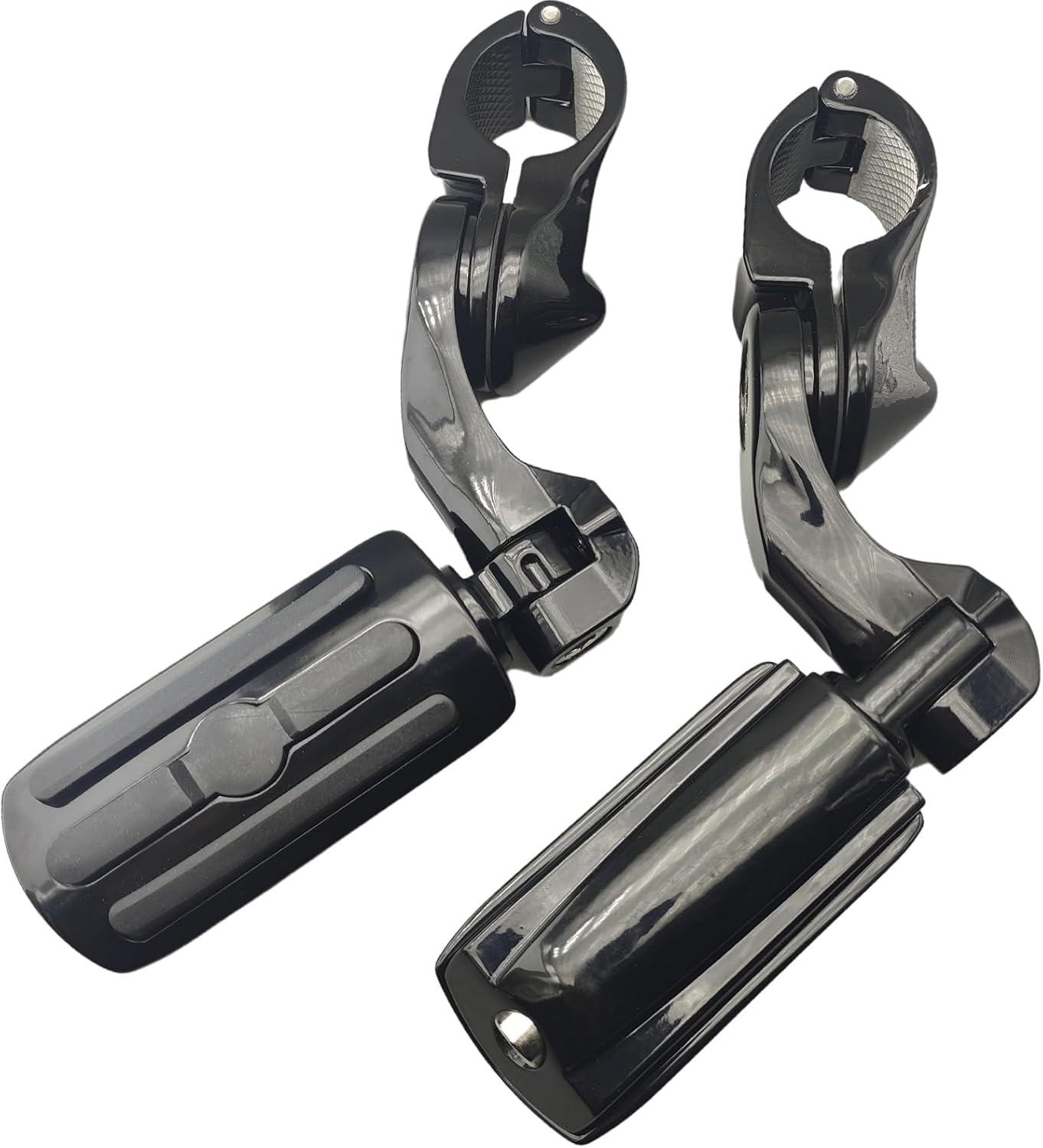 Highway Pegs,Motorcycle Road Pegs w/Mounts Extenders for Harley Touring Street Glide Electra Glide Road King Softail CVO Dyna Trike VRSC Sportster w/32mm Engine Guard Gloss Black Highway Pegs,Motorcycle Road Pegs w/Mounts Extenders for Harley Touring Street Glide Electra Glide Road King Softail CVO Dyna Trike VRSC Sportster w/32mm Engine Guard Gloss Black