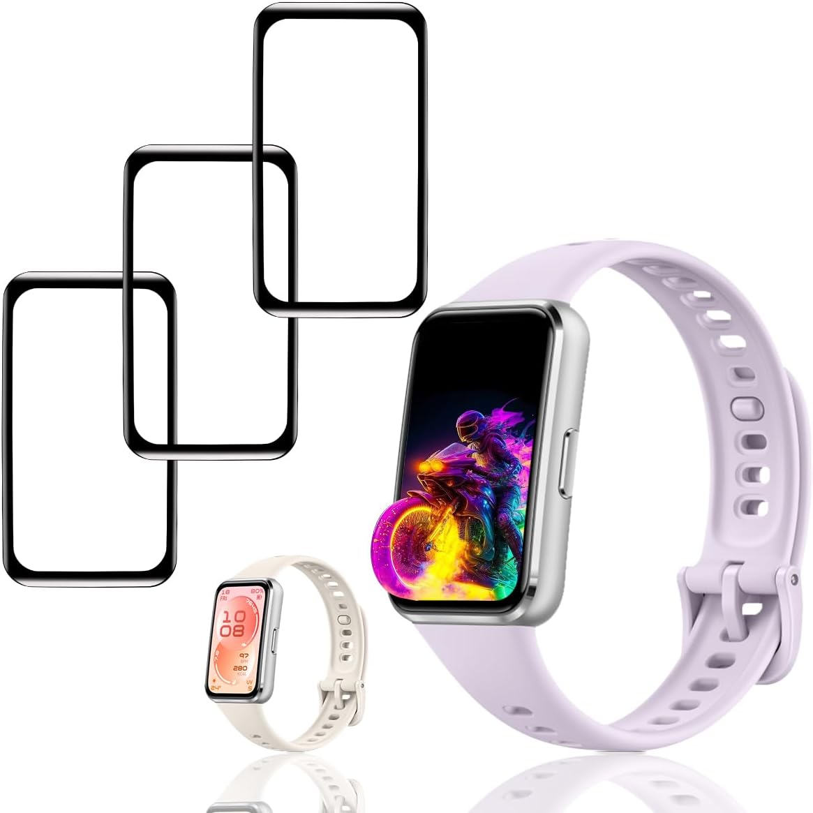 [Set of 3] Compatible HUAWEI Band 11 Film, Flexible TPU, 24-Hour Automatic Repair Technology, Supports HUAWEI Band 11 Protective Film, Case Cover, Anti-Fingerprint, Full Protection, Ultra Thin, High