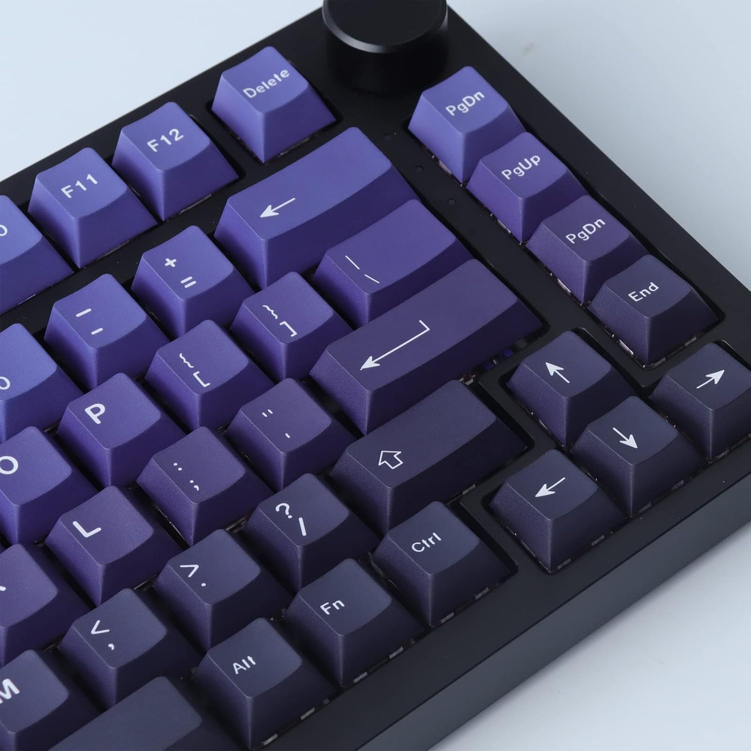 Hyekit PBT Keycaps 126 Keys Aurora Gradient Keycap Set Dye-Sublimation Keycap Cherry Profile Purple Gradient Keycaps for Cherry Gateron MX Switches Mechanical Keyboards