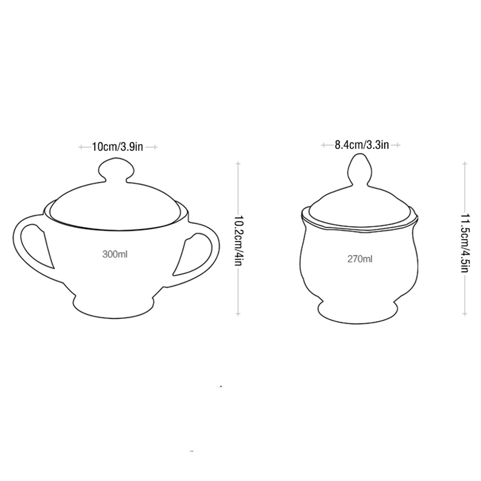 Pot de Sucre Sugar Bowl avec Couvercle Anti-poussière rétro Cube Cube Sugar Blanc Thé de Sucre Peut être Bon Compagnon for Le café du thé de l'après-midi Bol à Sucre (Color : C)