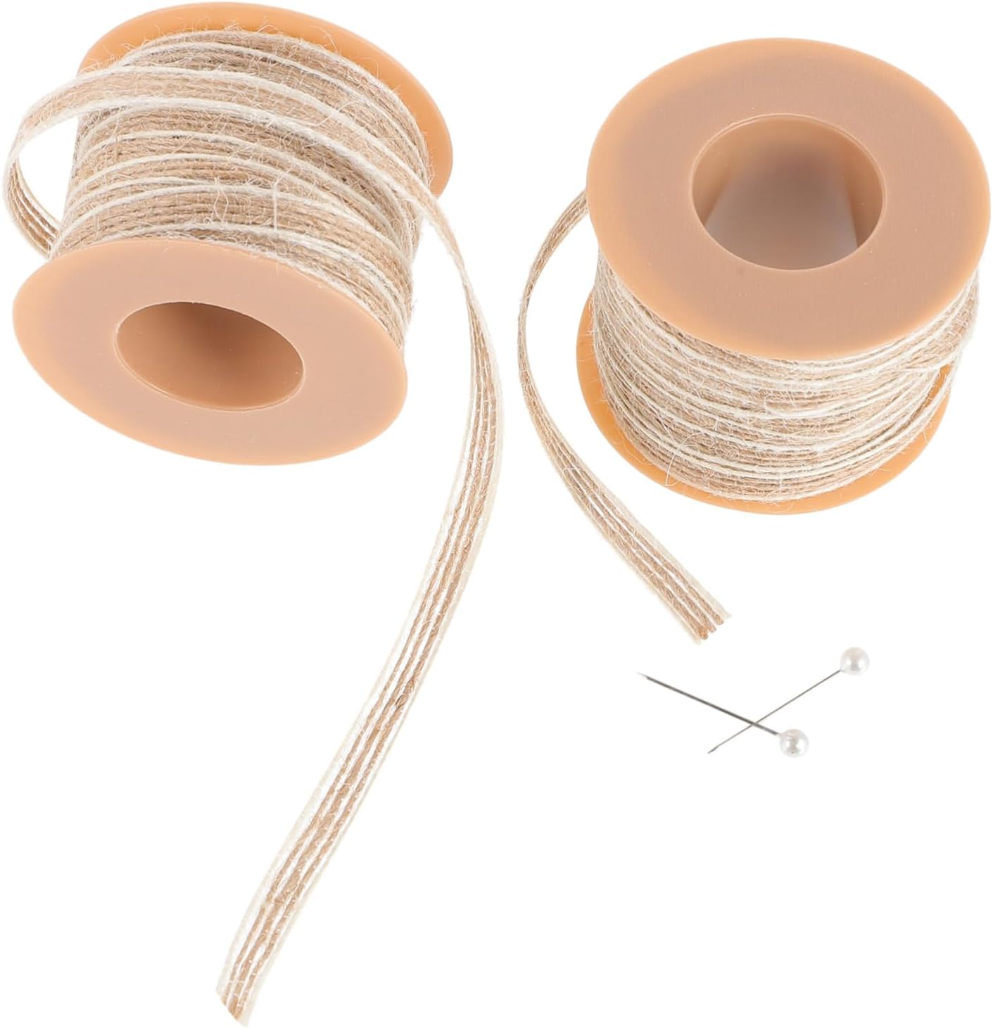 NUOBESTY 1set Natural Jute Twine Ribbons of Twine Rope for DIY Crafting Present Packing and Party Decorations Easy to Cut Reusable for Creative Projects 2rolls