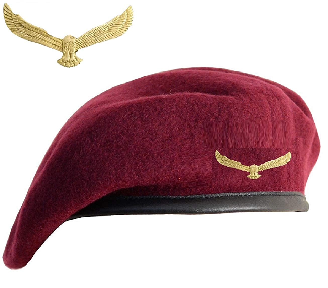Shyam Export Club Unisex French Woolen Beret Cap, Traditional Army Style Cap, Rajputana Cap, Classic European Hat, Woolen Beret Cap, Che Guevara Cap Maroon