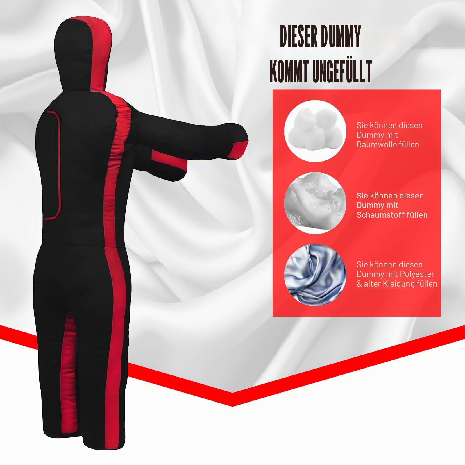 Shelly MMA Wrestling Grappling Dummy für Kinder BJJ Boxsack Wrestling Buddies Brazilian JIU Jitsu Stehposition Dummy Kampfsport Boxen Karate Training Schnuller (119,4 cm/4 Fuß) – ungefüllt