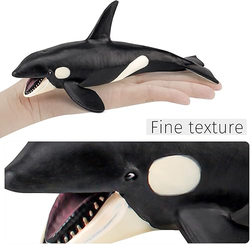 Miniatura 4 de Conjunto de 11 figuras de animales marinos del mar del océano, 11 piezas de ballena asesina, modelo de mini delfín, juguete de decoración de