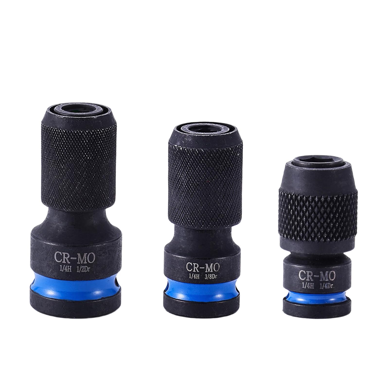 Bbajszx Socket Conversion Set For Professional Mechanics Retractable Sleeve Adapter Three Size 1 / 2Inch To 1 / 4Inch 3 / 8Inch To 1 / 4Inch 1/4" To 1/4" Fast Change Adapter