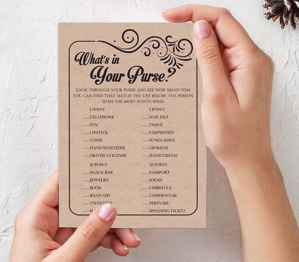 Bridal Shower Games Set of 4(50 Sheets Each) Fill in Style Kraft Fun Bachelorette Party Games Set Bundle