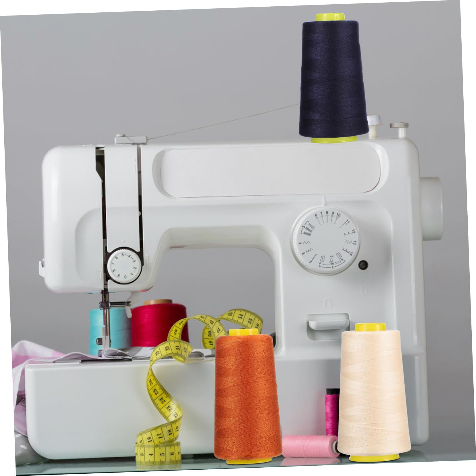 Gadpiparty 3 Series Hilo De Poliéster Hilo De Coser Claro Para Cono Puntada Tela Bobinas De Hilo De Coser Negro Costura Hilos De Coser Hilo De Máquina De Bordar 6 Piezas*3