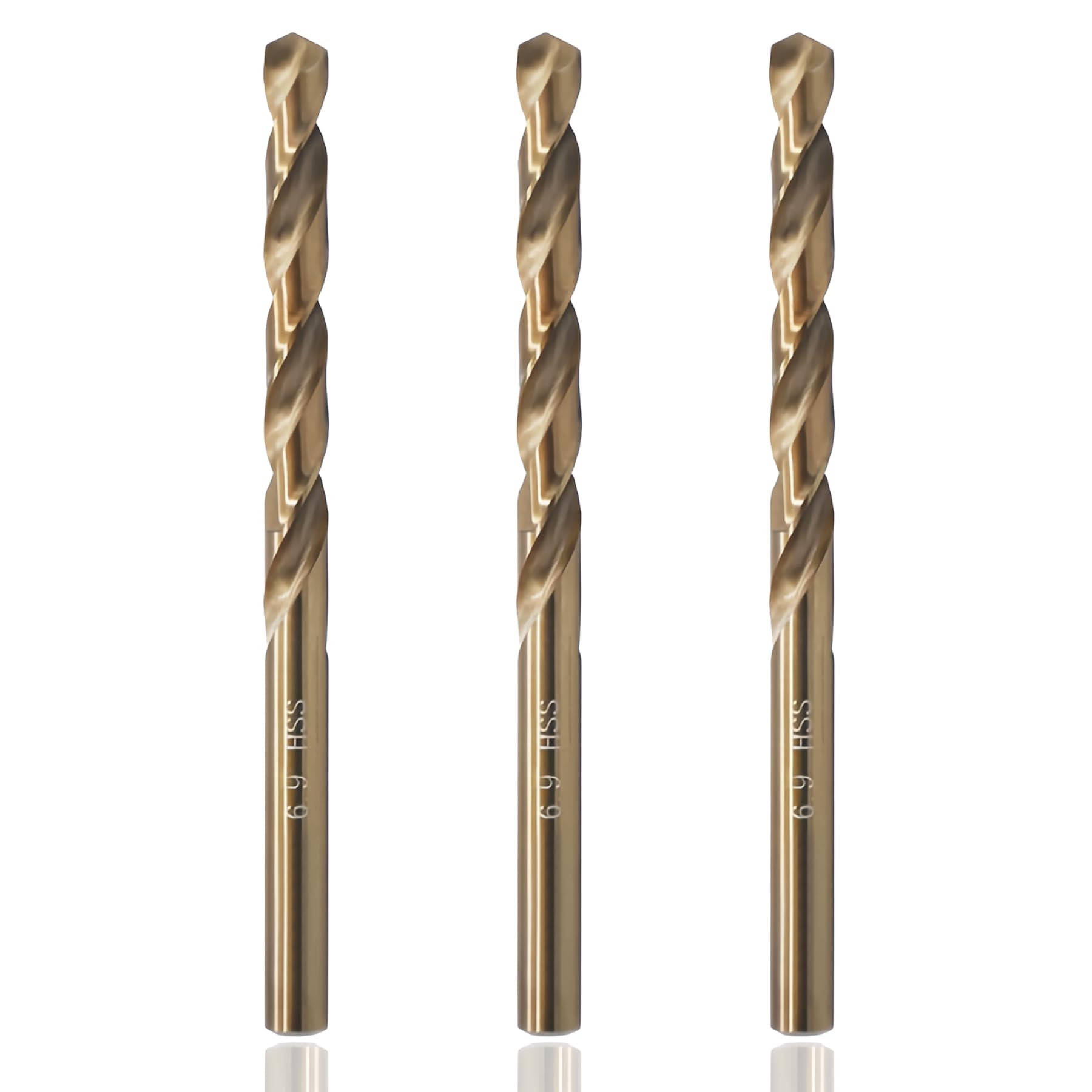 LEPEVNEY 6.9mm Drilling Dia Straight Shank Metric Twist Drill Bit HSS Cobalt Pack of 3