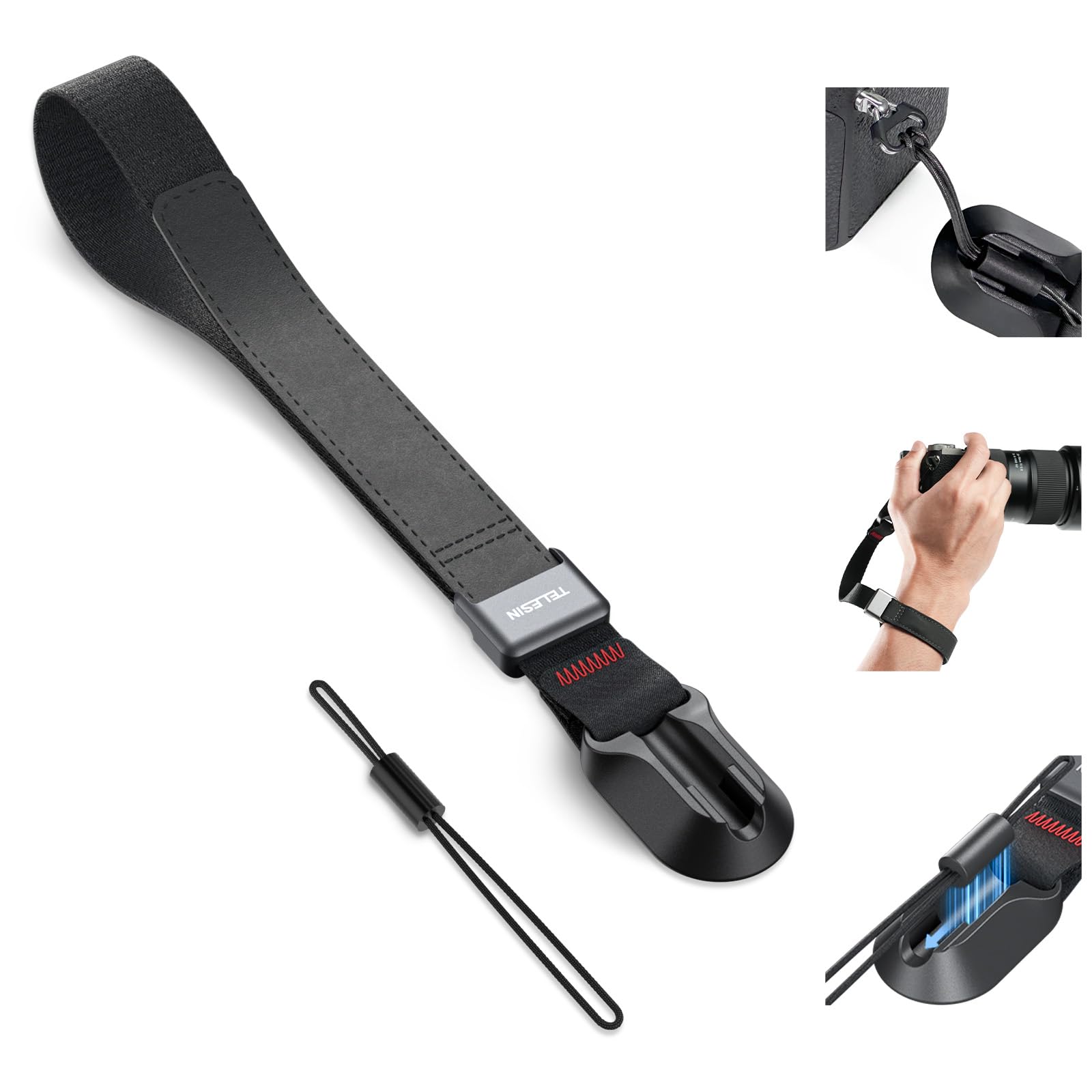 Dragonne Réglable Universelle Dragonne Appareil Photo VOVMOEYA - Sangle Poignet Réglable Pour Sony, Canon, Nikon, Fujifilm Sony A6000
