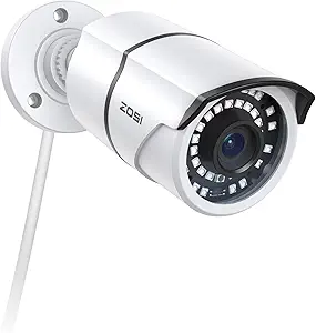 ZOSI ZG2615E 5MP PoE IP Camera Bullet Camera with Night Vision for Outdoor Indoor Power Over Ethernet Surveillance System,Only Work with ZOSI PoE NVR,ZR16DK,ZR08EN,ZR08DN,ZR08PN asin的图片
