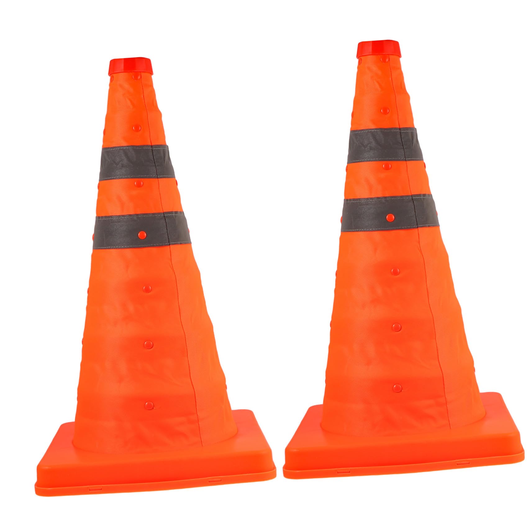 Cône de signalisation pliable et flexible de 45cm pour balisage gain de place
