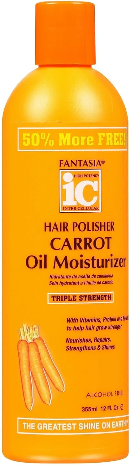 Fantasia Hair Polisher Carrot Growth Oil Moisturizer, 12 oz (Pack of 5)