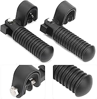 Vista 6 de Reposapiés de repuesto para motocicleta, par de clavijas de pie de motocicleta, soporte para reposapiés de 1 pulgada (negro)