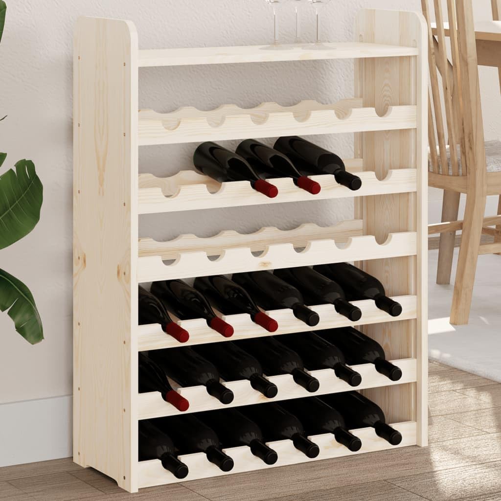 Homgoday Botellero de vino, portavini panel superior 67,5 x 25 x 87 cm madera maciza pino, botellero vino, botellero de vino, botellero de vino, botellero de vino, porta vinos, mueble portavini