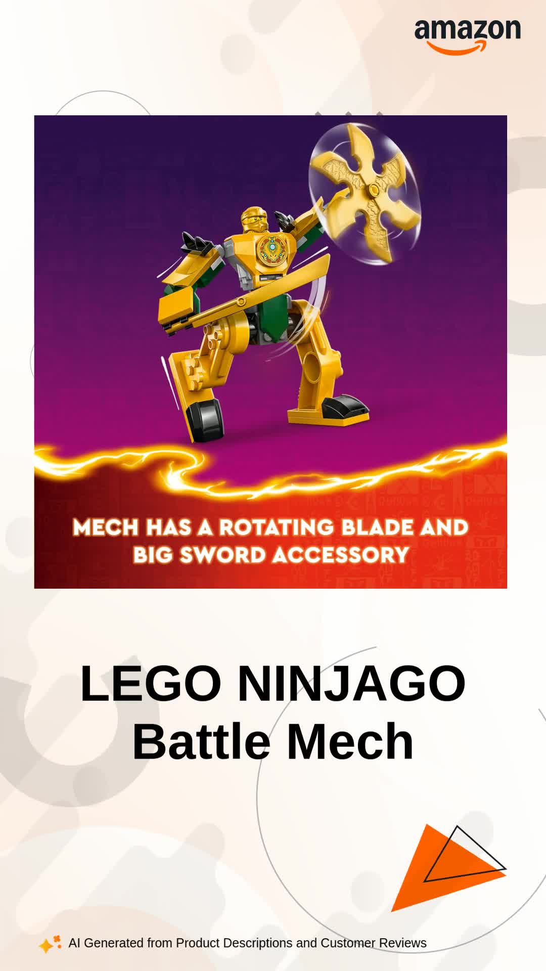 LEGO NINJAGO Arin's Battle Mech Ninja Toy with Arin Minifigure