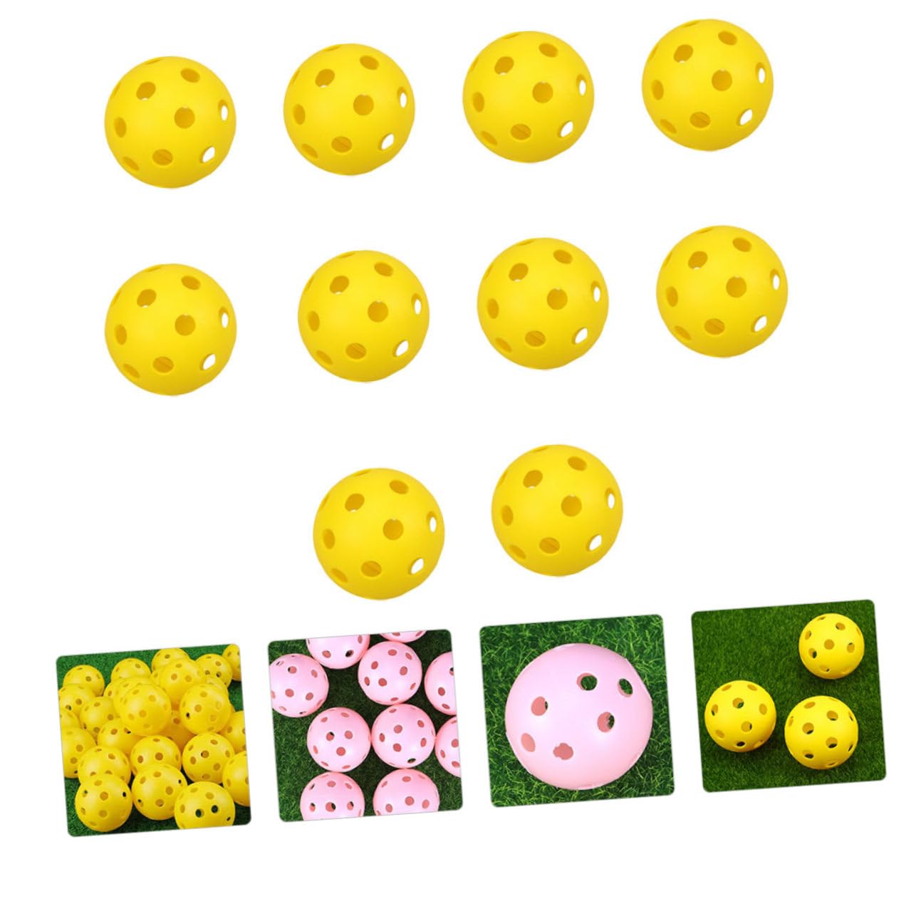 BESPORTBLE 100 Uds Pelota De Golf De Entrenamiento Bolas Huecas Poste De Empuje para Interior Pelotas De Práctica De Bateo De Golf para Interior a De De Entrenamiento as