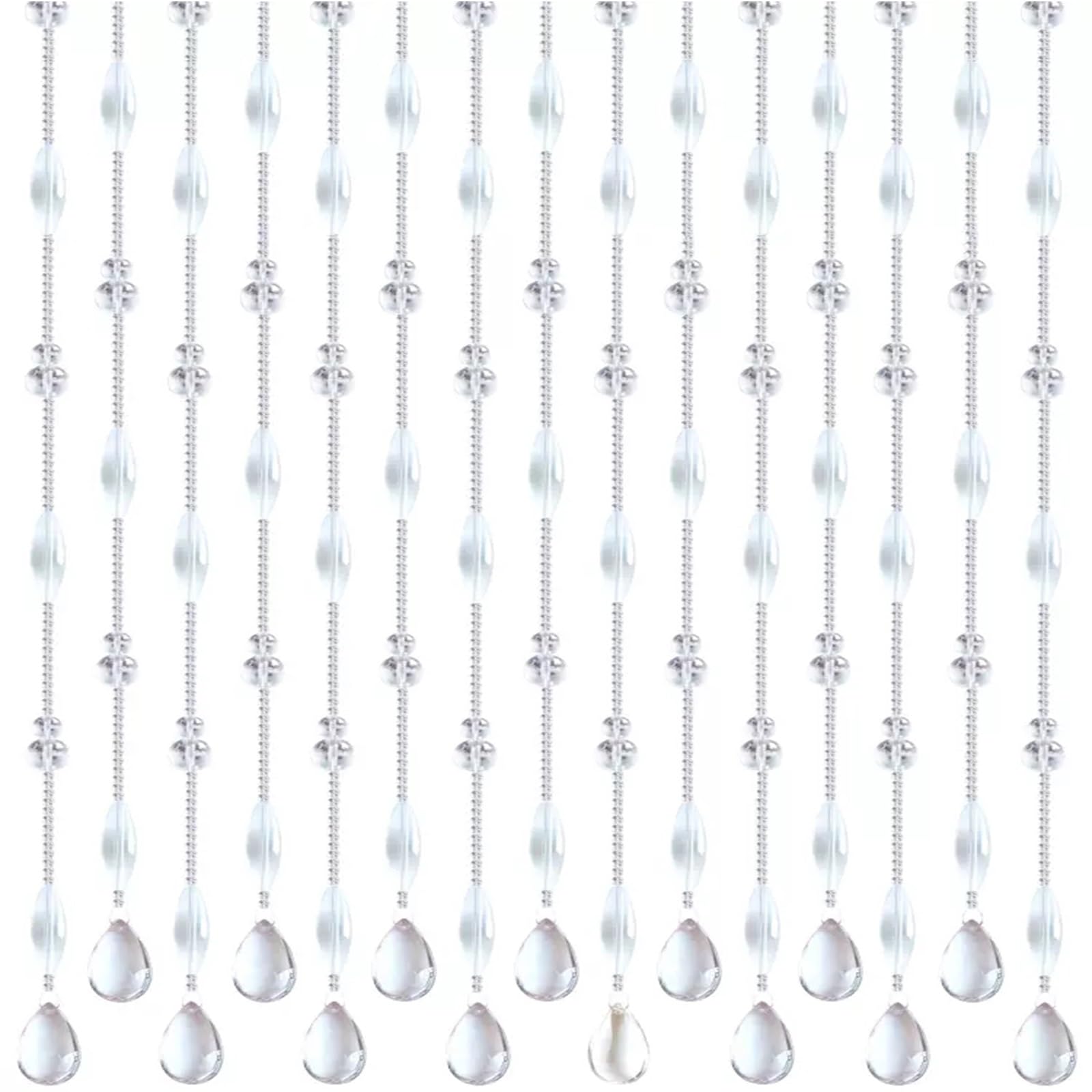 Perles de porte suspendues en verre personnalisables au design raffiné de haute clarté