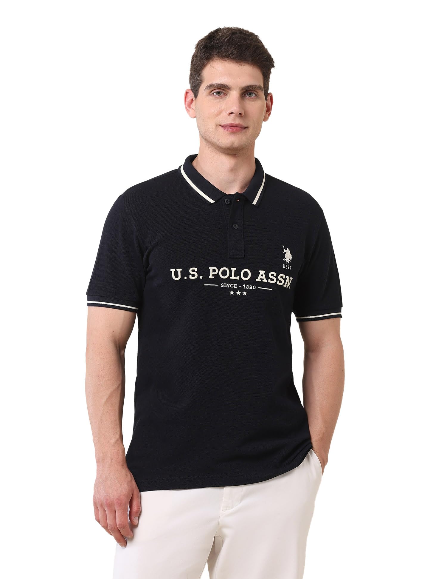 Apparel Solid Slim Fit Polo Shirt-image-33