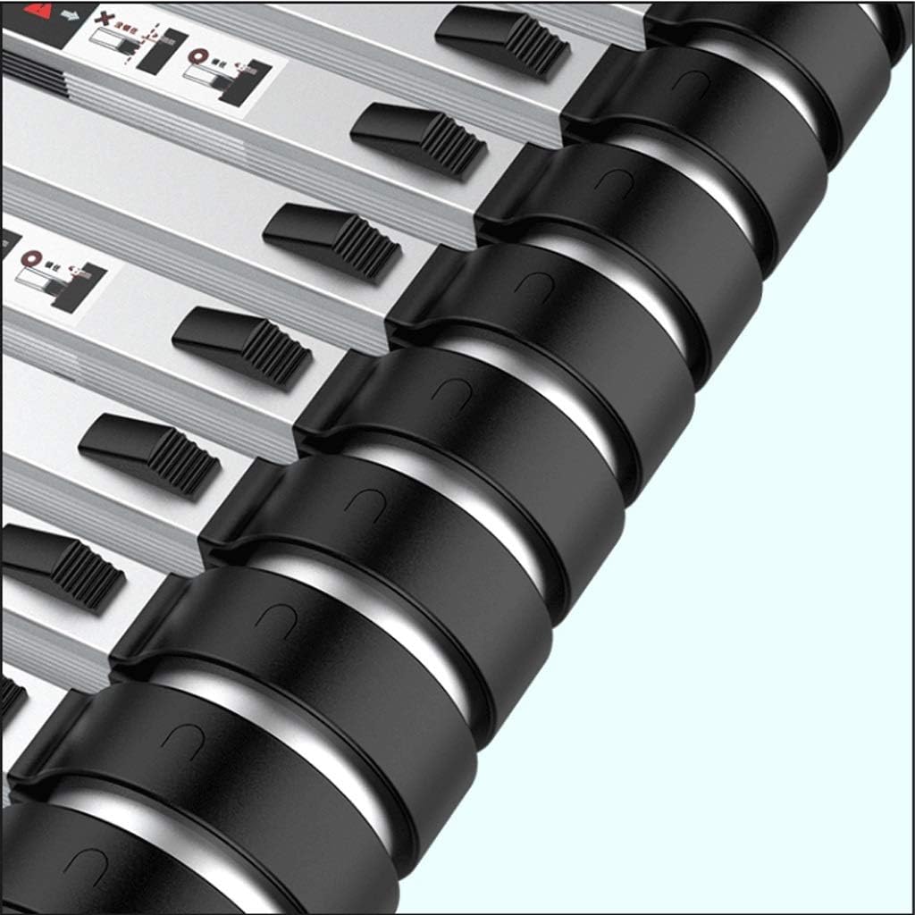 Telescoping Extension Ladder,Telescoping Ladders 30 FT Aluminum Telescoping Ladder,One-Button Retraction Extension Ladder,Collapsible Ladder with Spring Loaded Locking Mechanism Stabilize